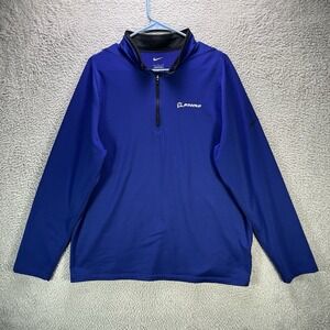 Boeing Nike 1/4 Zip Pullover Mens Large Blue Embroidered Stretch Golf